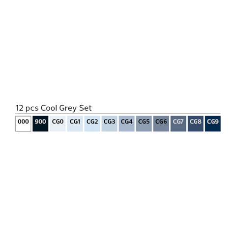 Stylefile Marker 12 Set Grey - 2