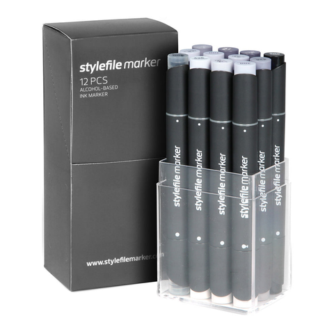 Stylefile Marker 12 Set Grey